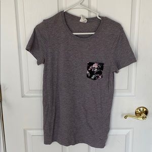 2/$20 VS Pink Tee with floral detail